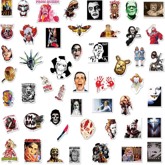 🔪10 Horror Movie Vinyl Stickers - Mystery Bundle - Picture 10 of 10